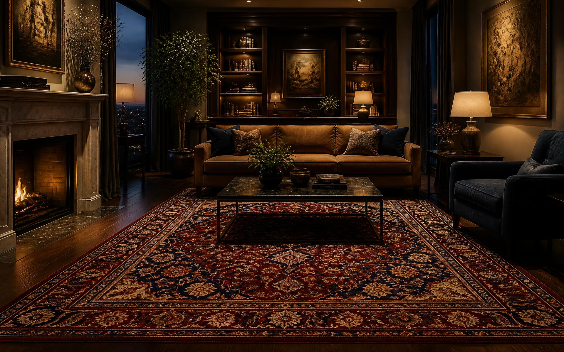 Fine hand-knotted rug photography