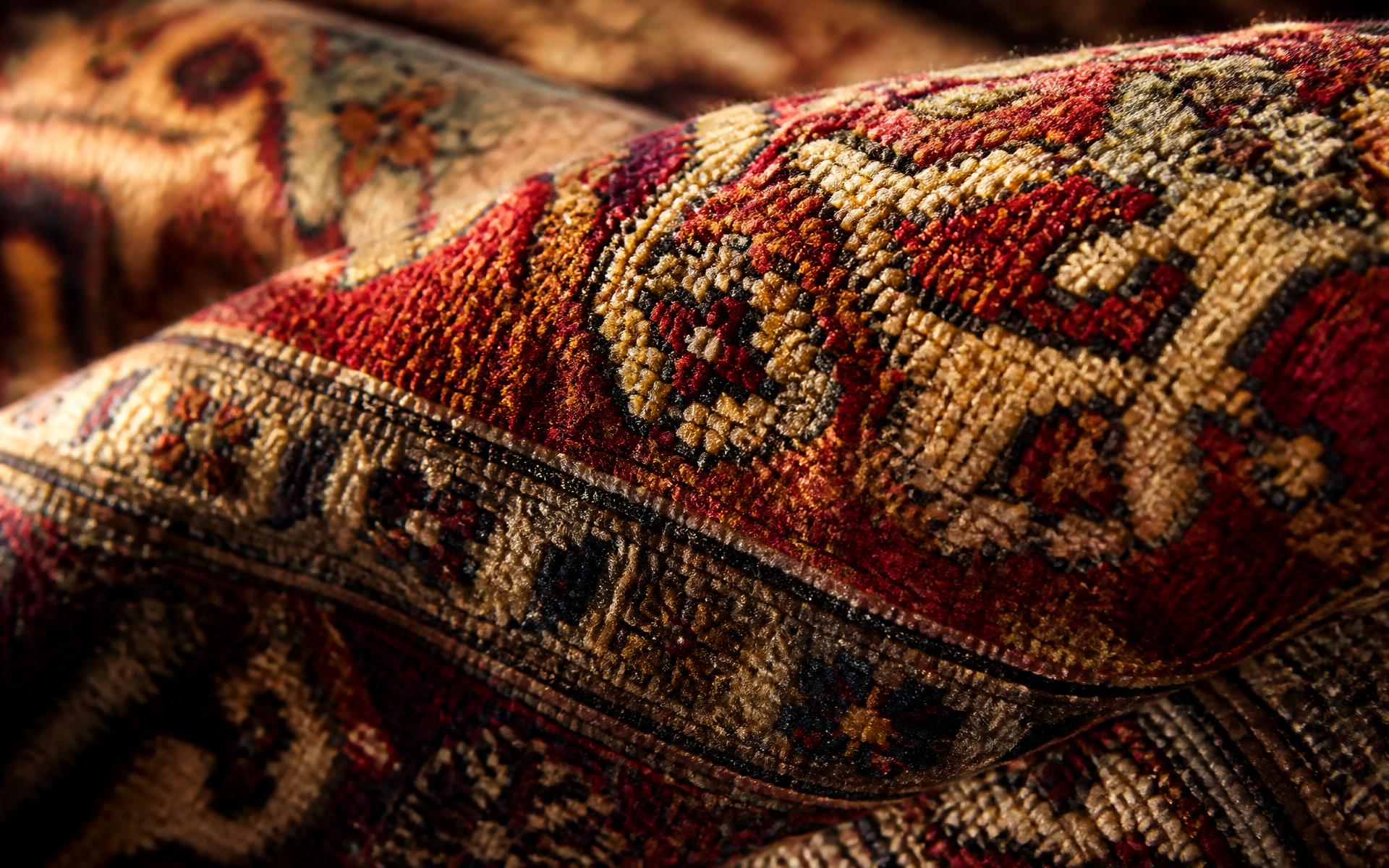 Fine hand-knotted rug photography